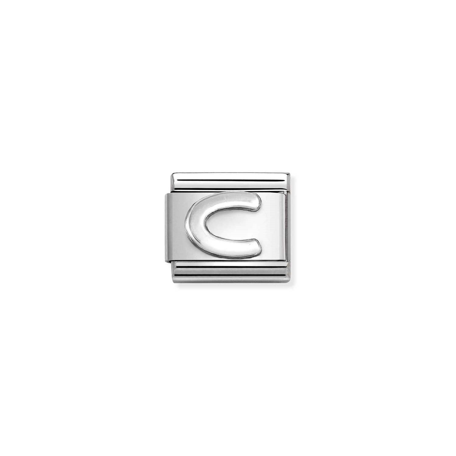 Composable Classic Link C Harfi Detaylı 925 Ayar Gümüş