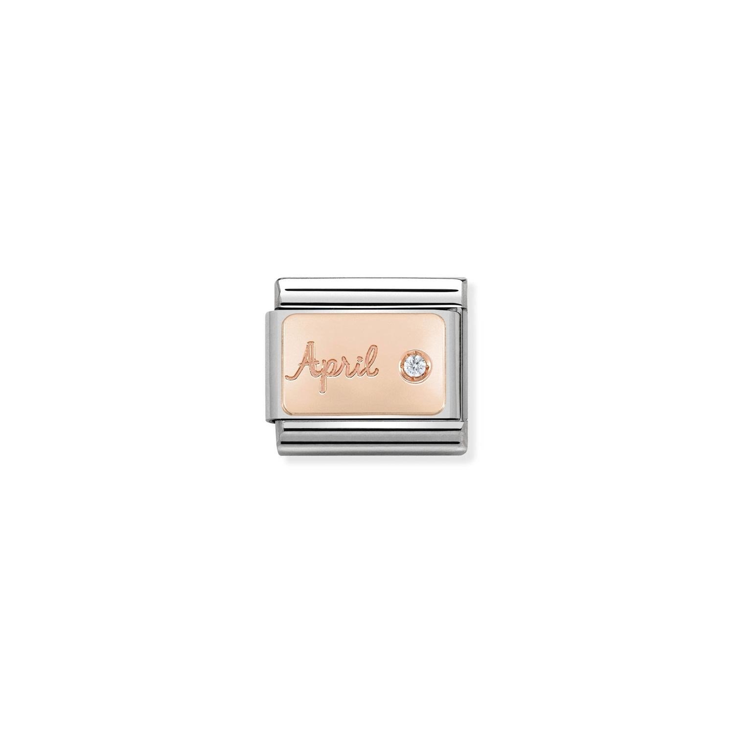 Composable Classic Link Elmas Nisan 18 Ayar Altın