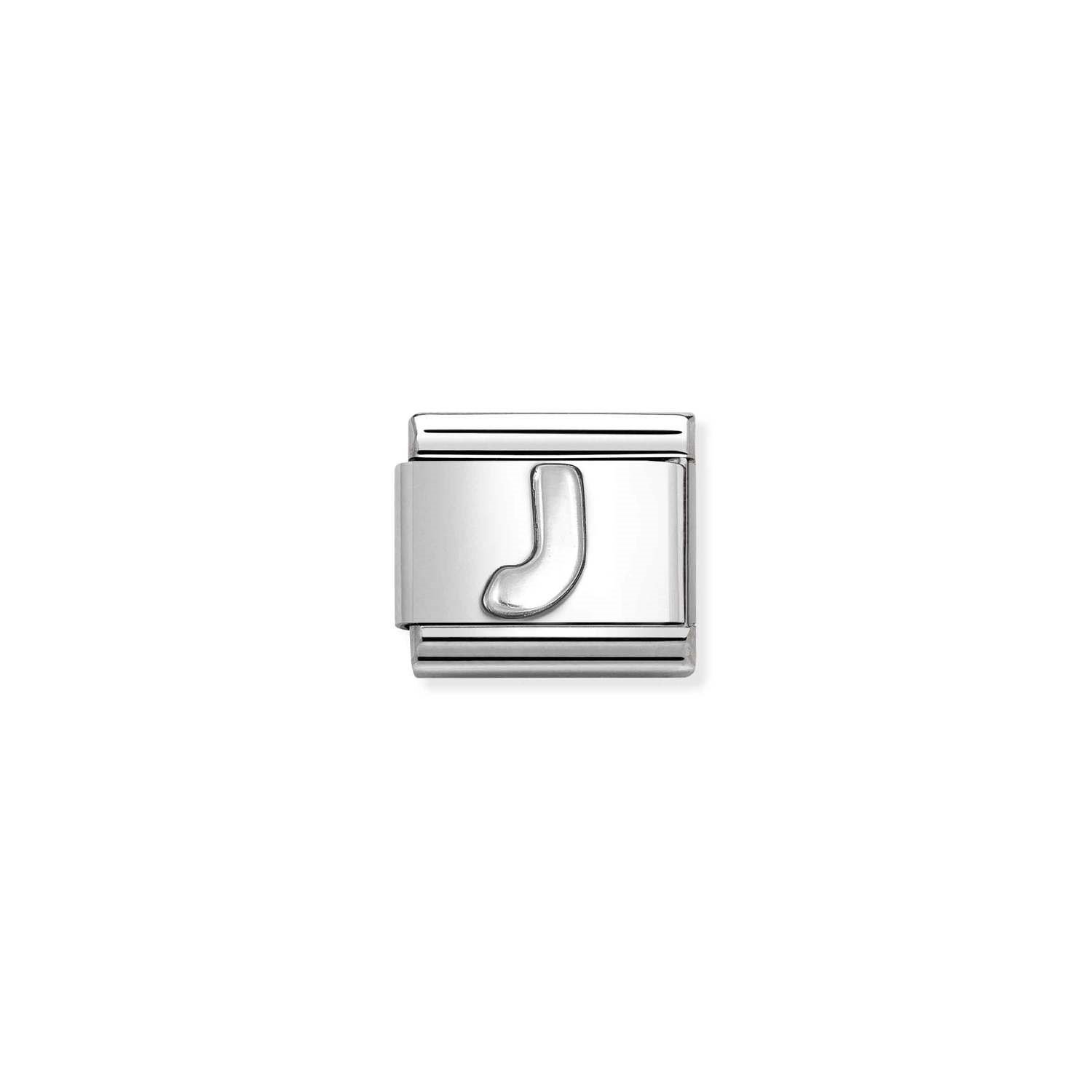 Composable Classic Link J Harfi Detaylı 925 Ayar Gümüş