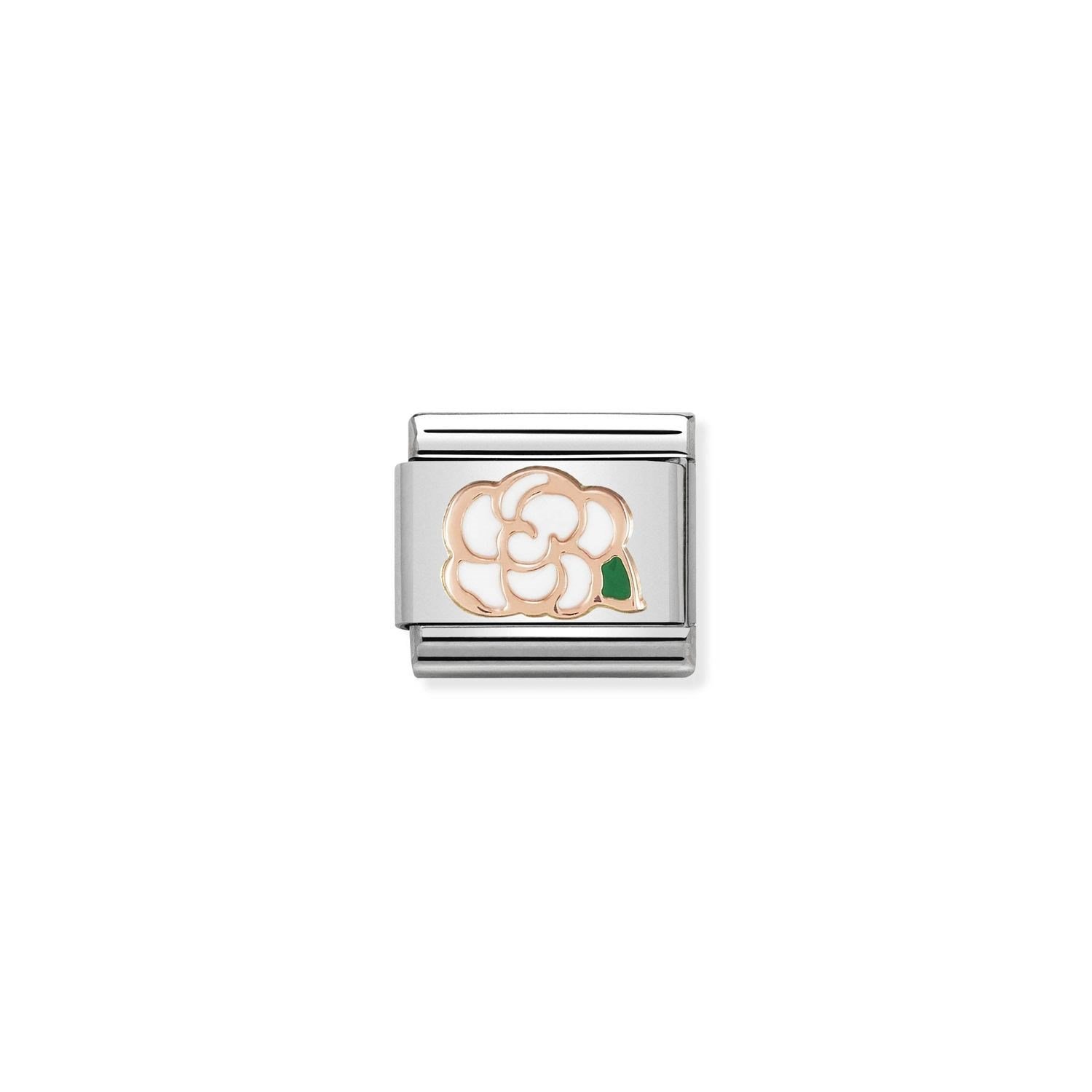 Composable Classic Link Kamelya Çiçeği 9 Ayar Rose Gold