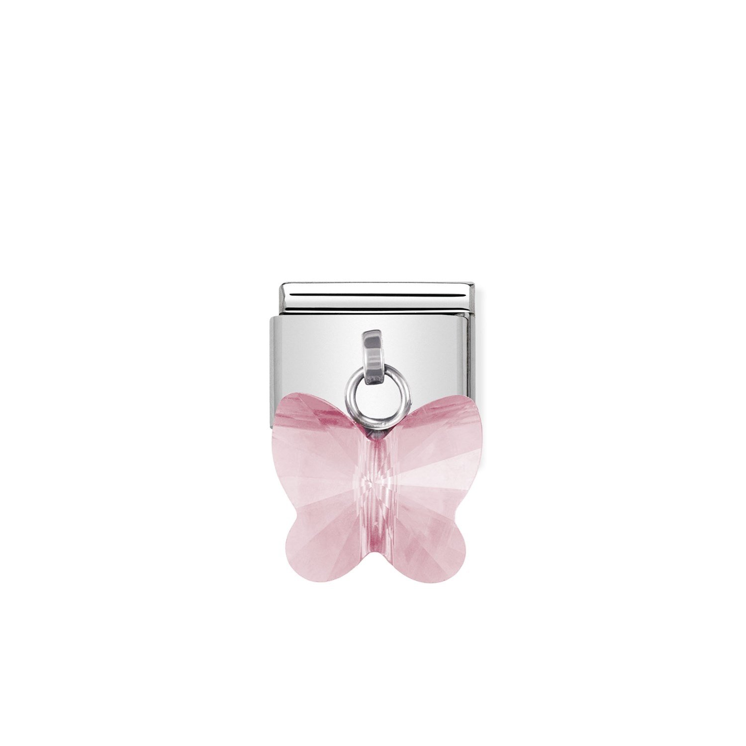 Composable Classic Link Kelebek Pembe Charm  925 Ayar Gümüş