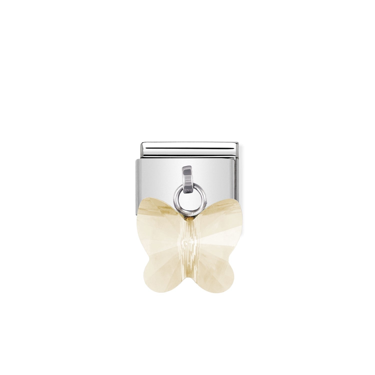 Composable Classic Link Kelebek Şampanya Rengi Charm  925 Ayar Gümüş