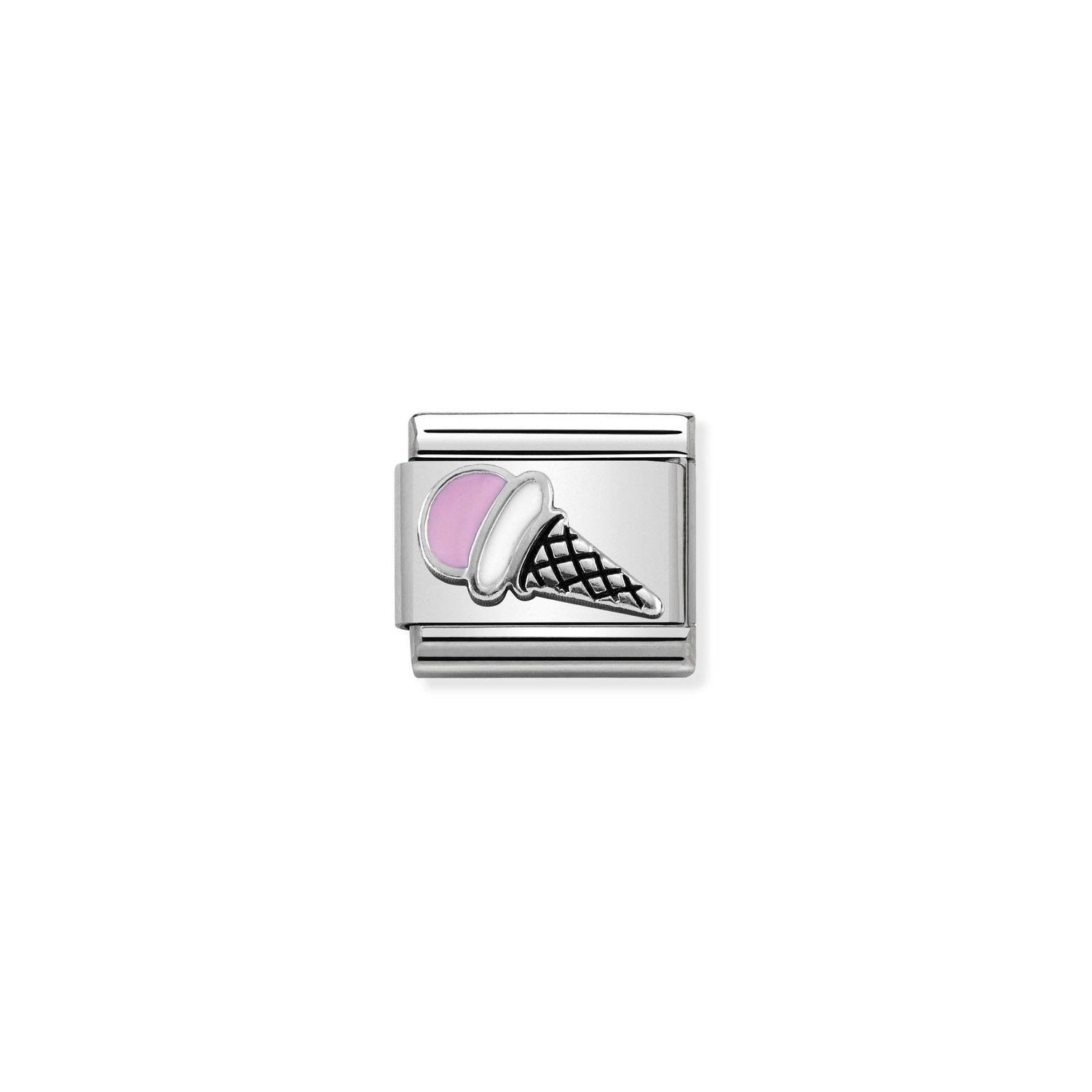 Composable Classic Link Pembe Dondurma 925 Ayar Gümüş