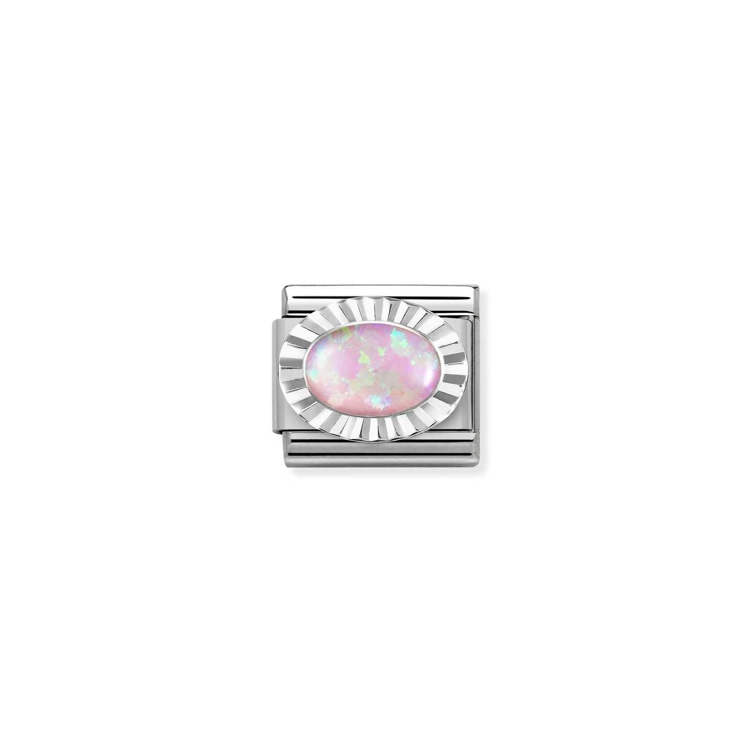Composable Classic Link Pembe Opal 925 Ayar Gümüş