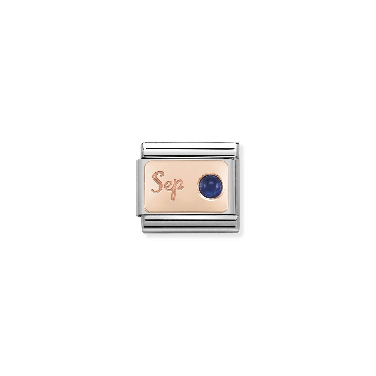 Composable Classic Link Safir Taşlı Eylül 9 Ayar Altın