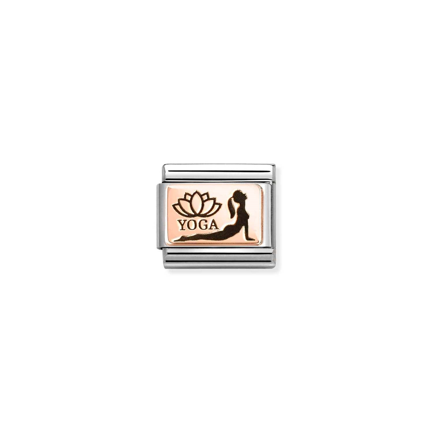 Composable Classic Link Yoga Kadın ve Çiçek 9 Ayar Rose Gold