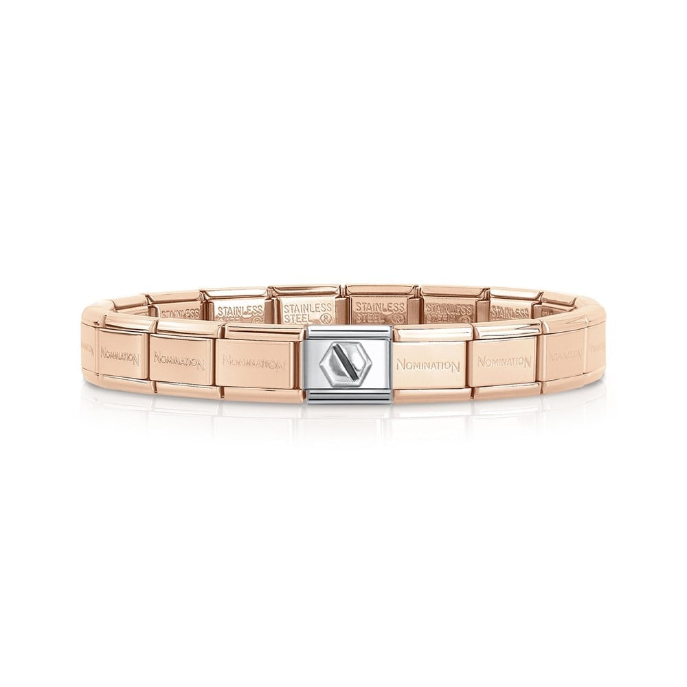 Composable Classic Paslanmaz Çelik Rose Gold Bileklik Vida Linkli