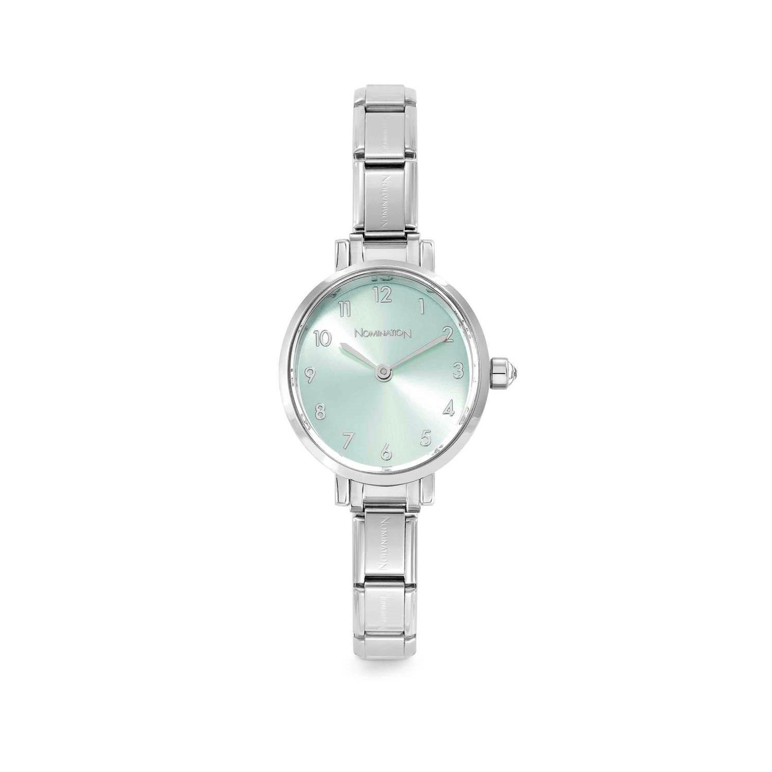 Composable Classic Time Yuvarlak Açık Yeşil Kadran Gümüş Renk Kadın Kol Saati