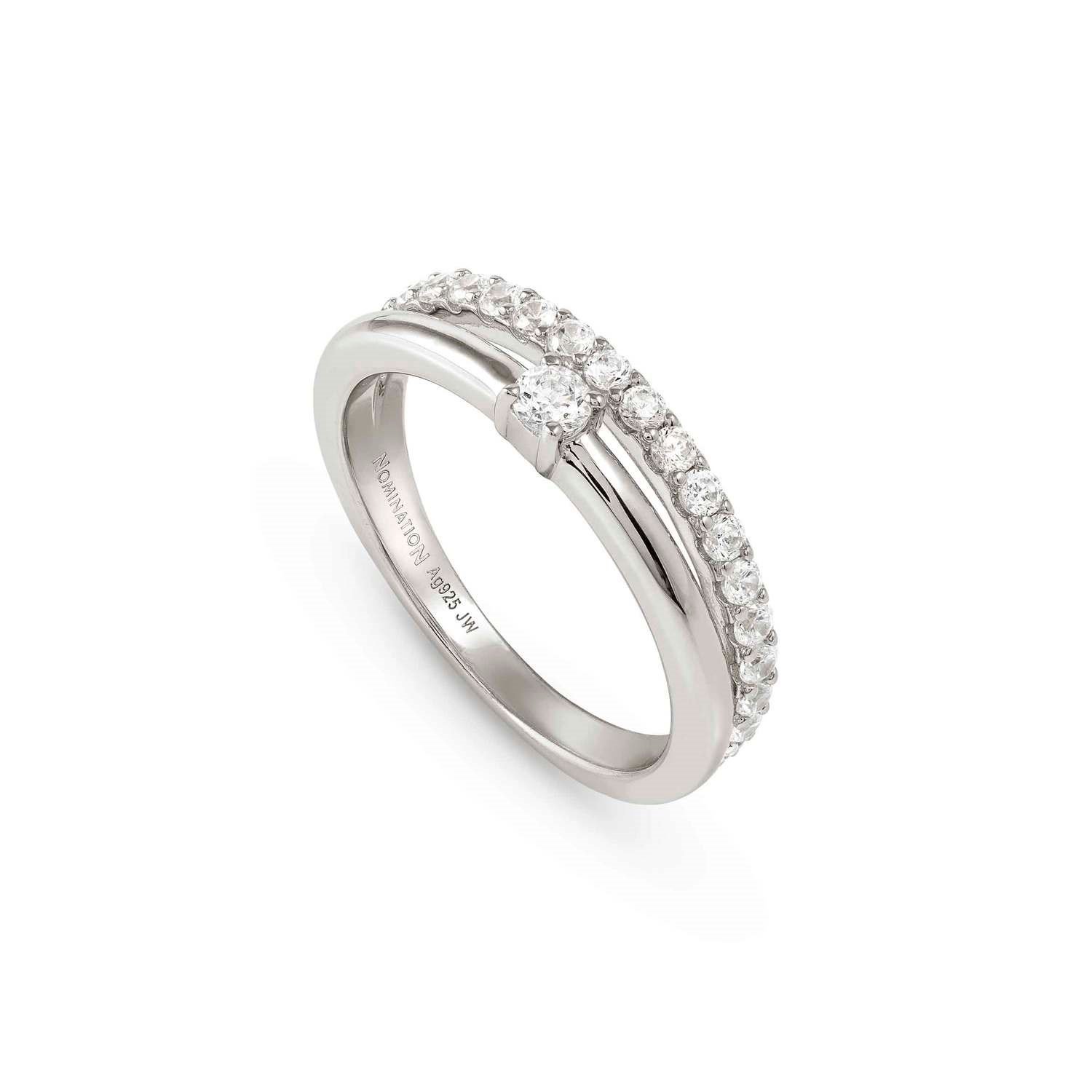 Cosmiclove Beyaz Zirkon Taşlı 925 Ayar Gümüş Yüzük Size 17