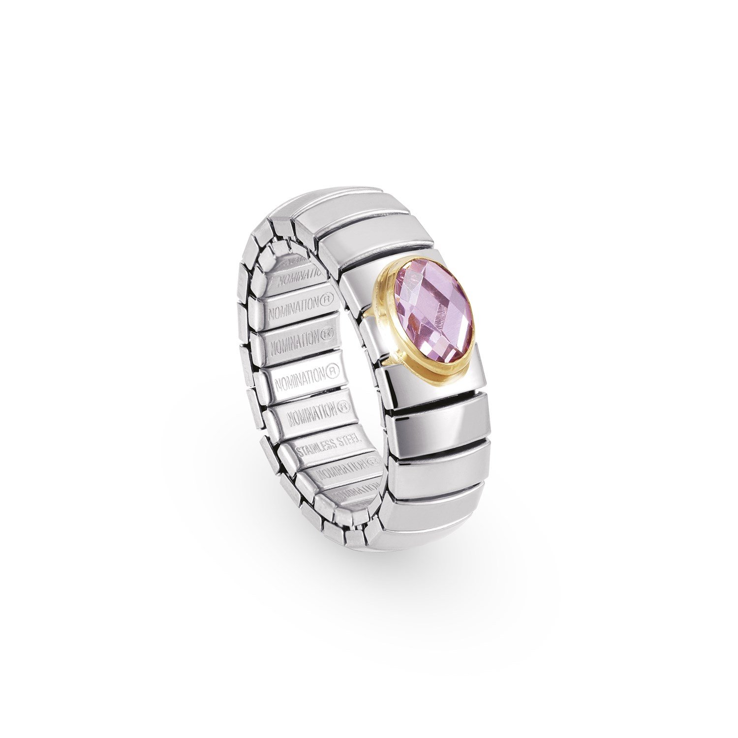 Extension 041510 003 Pembe Zirkon Taşlı 18 Ayar Altın Detaylı Yüzük