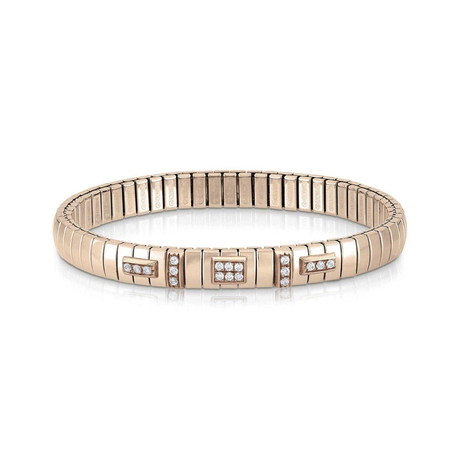 Extension 042816 011 Beyaz Zirkon Taşlı Rose Gold Bileklik