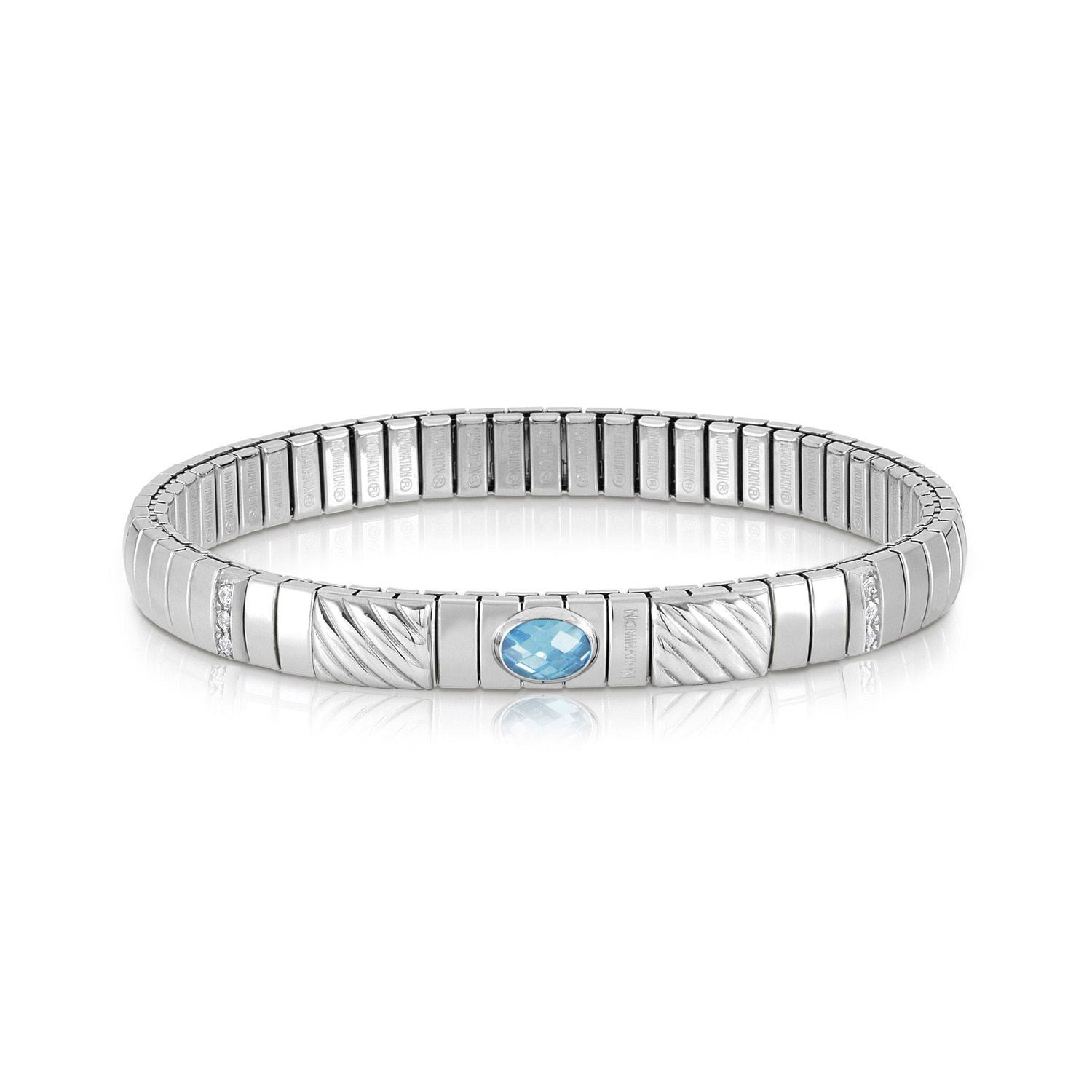 Extension 043332 006 Beyaz Zirkon ve Swarovski Taşlı 925 Ayar Gümüş Bileklik