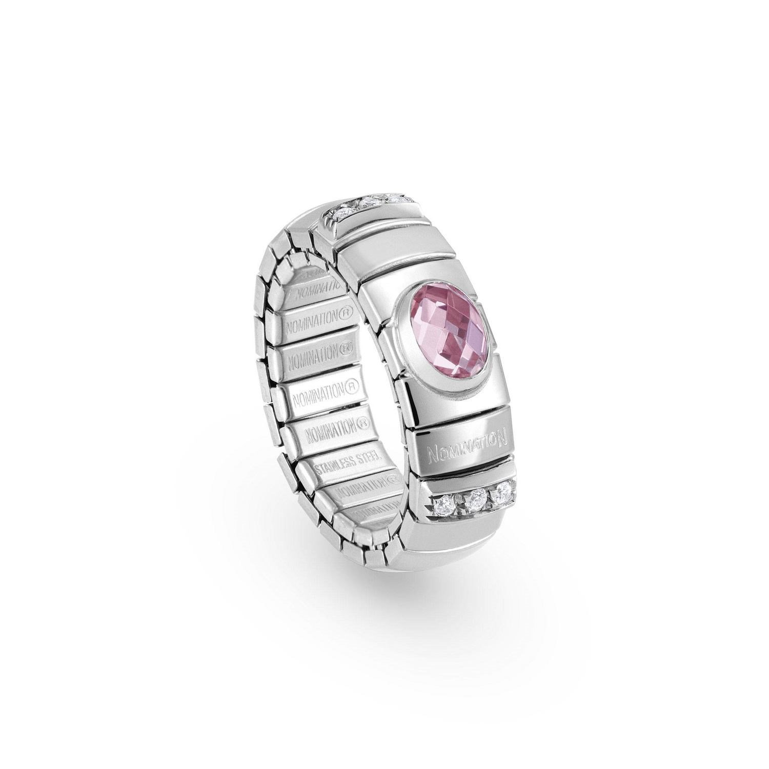 Extension 043400 003 Pembe Zirkon Taşlı 925 Ayar Gümüş Detaylı Yüzük