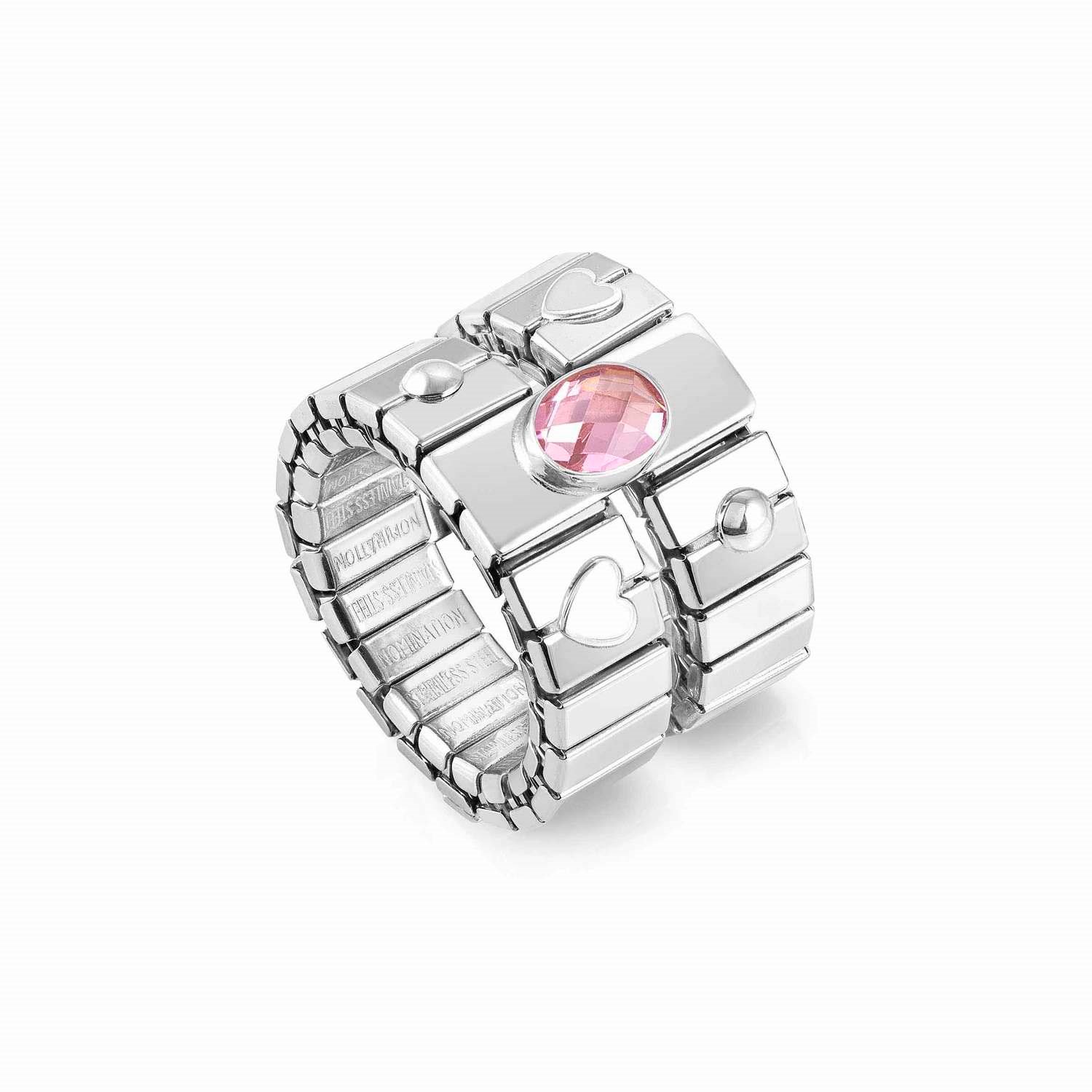 Extension 043576 003 Pembe Zirkon Taşlı Birleşik Yüzük
