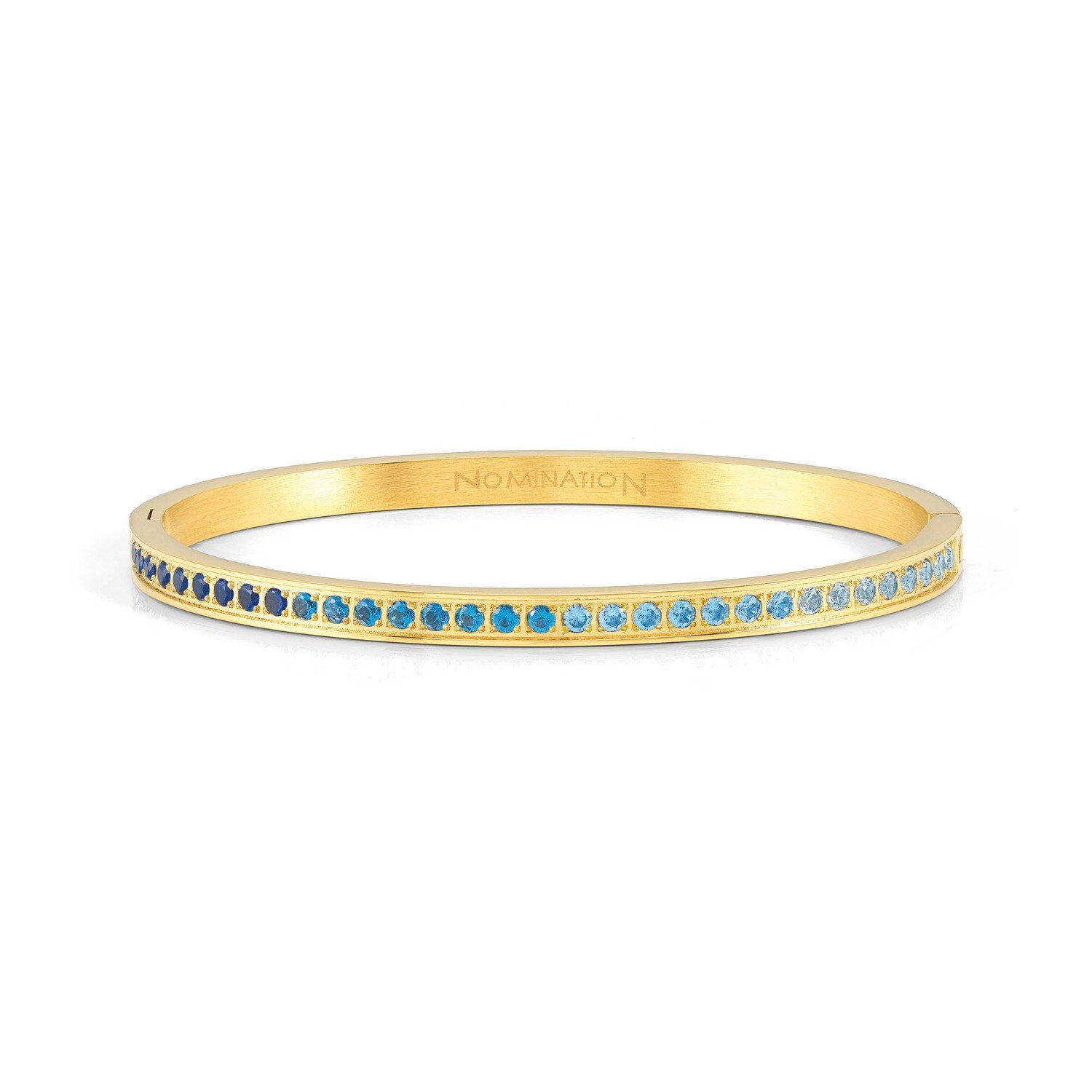 Pretty Bangles Mavi Zirkon Taşlı Bileklik Altın Renk Large