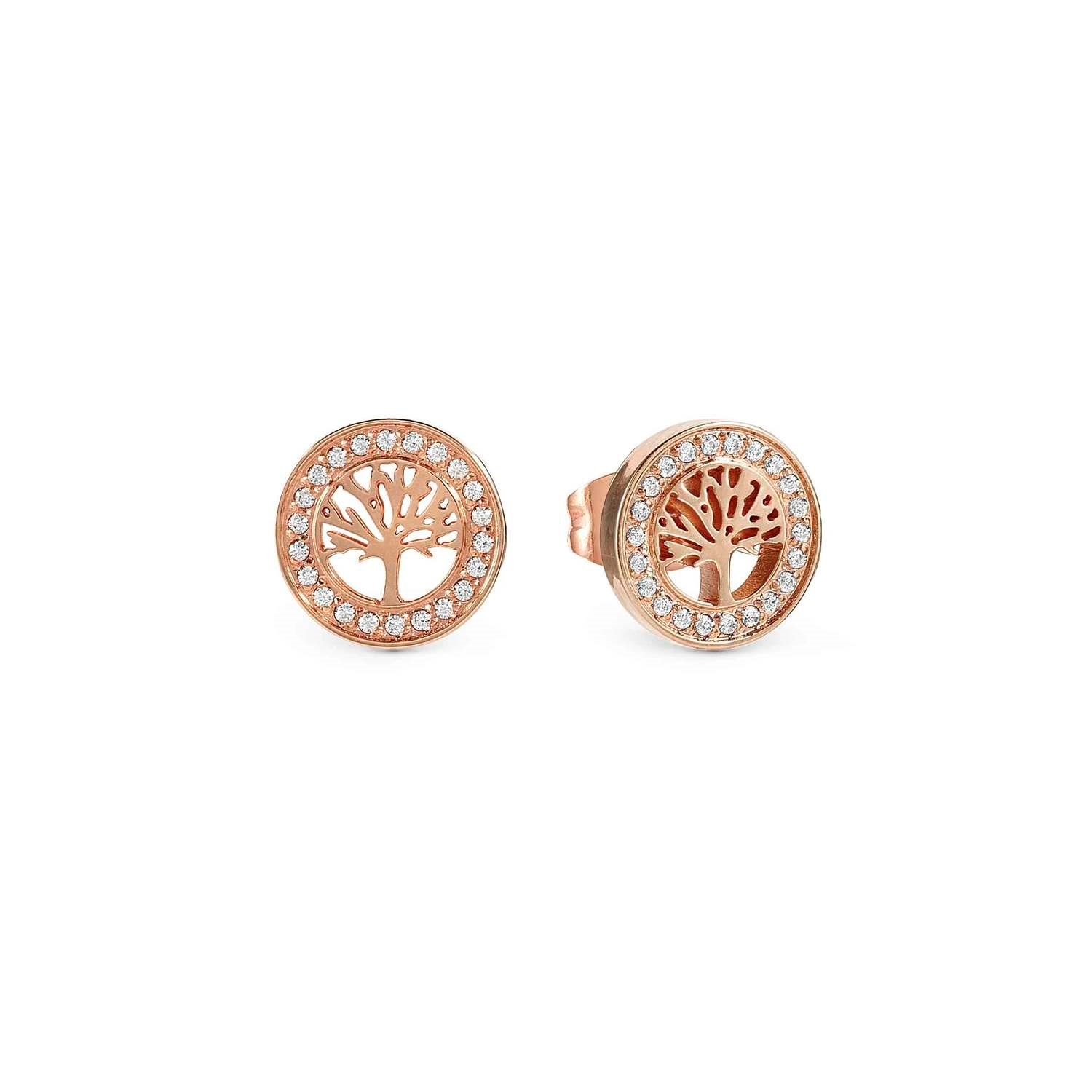 Soffio D'Amore Zirkon Taşlı Küpe Hayat Ağacı Rose Gold Renk