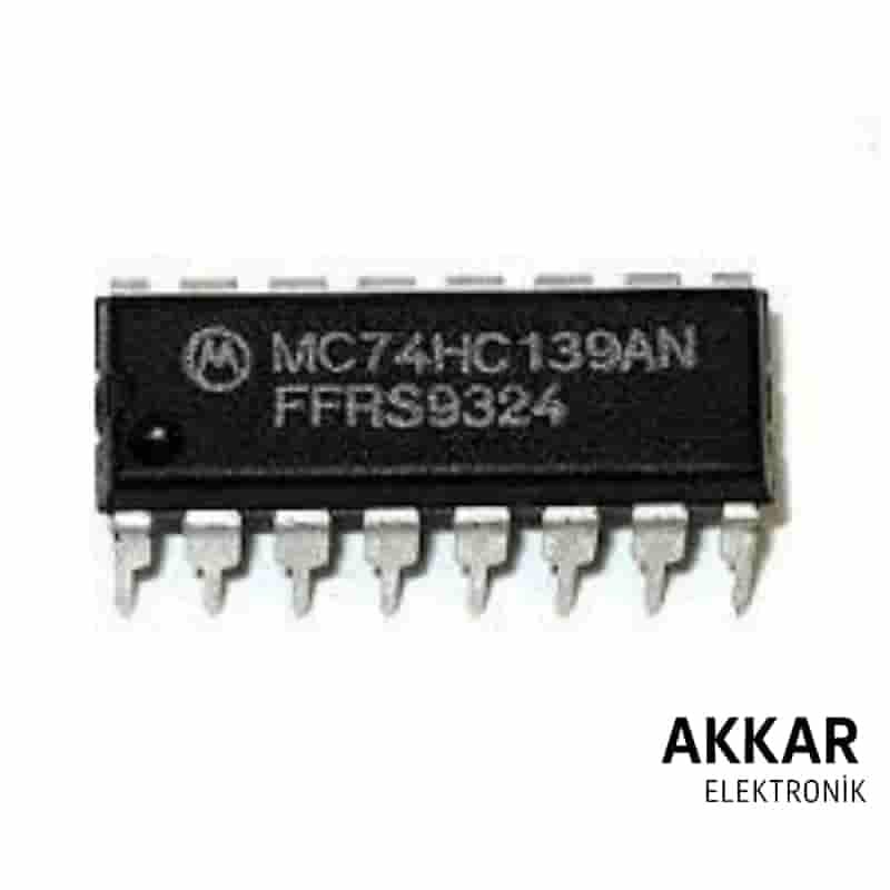 74HC139 DIP-16 Decoder Demultiplexer Entegresi