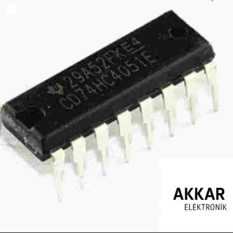 74HC4051 DIP-16 Multiplexer Demultiplexer Entegresi