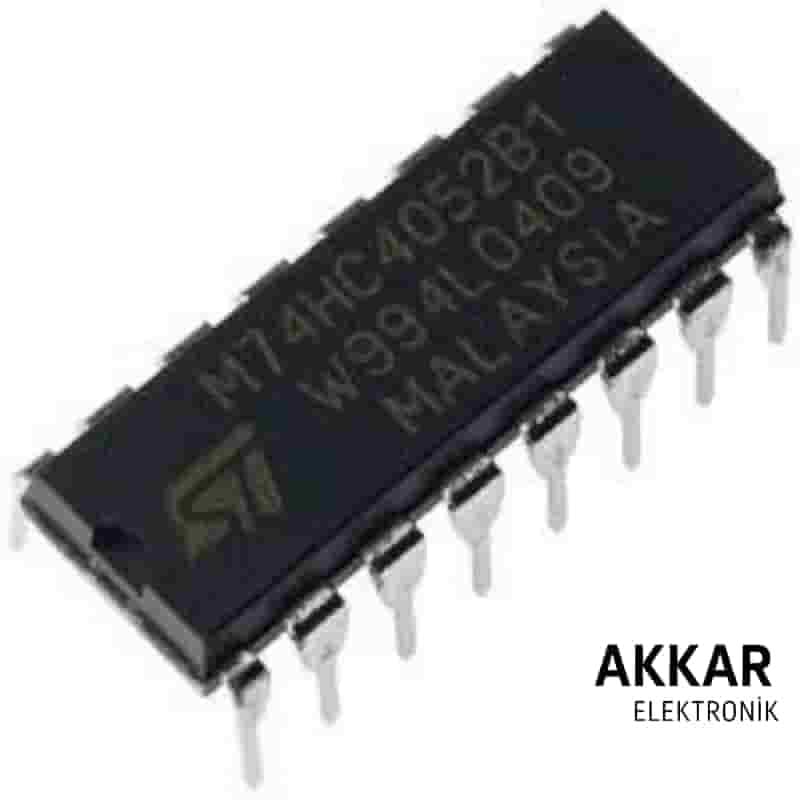 74HC4052 DIP-16 Multiplexer Demultiplexer Entegresi