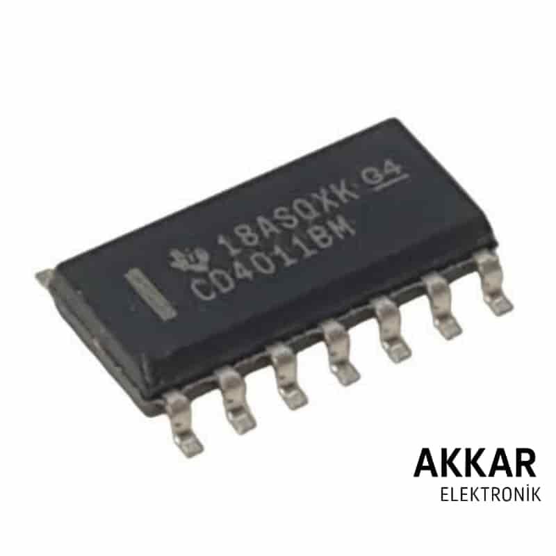 CD4011 SOIC-14 SMD Invertör ve Kapı Entegresi