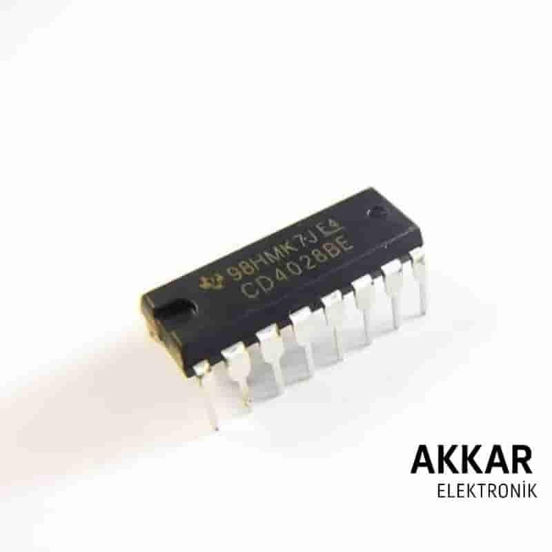CD4028 DIP-16 BCD Decimal Decoder Entegresi