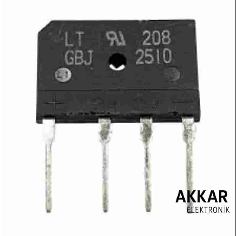 GBJ2510 (KBJ2510) 25A 1000V Köprü Diyot