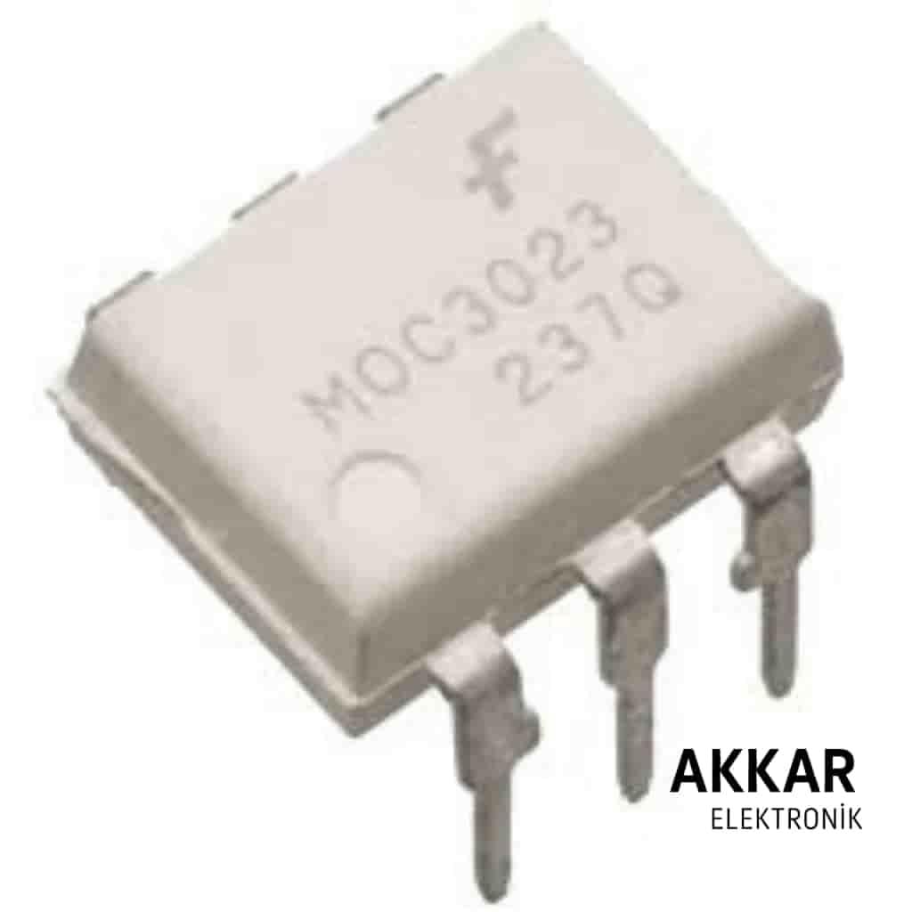 MOC3023 DIP-6 Triac Çıkışlı Optokuplör Entegresi