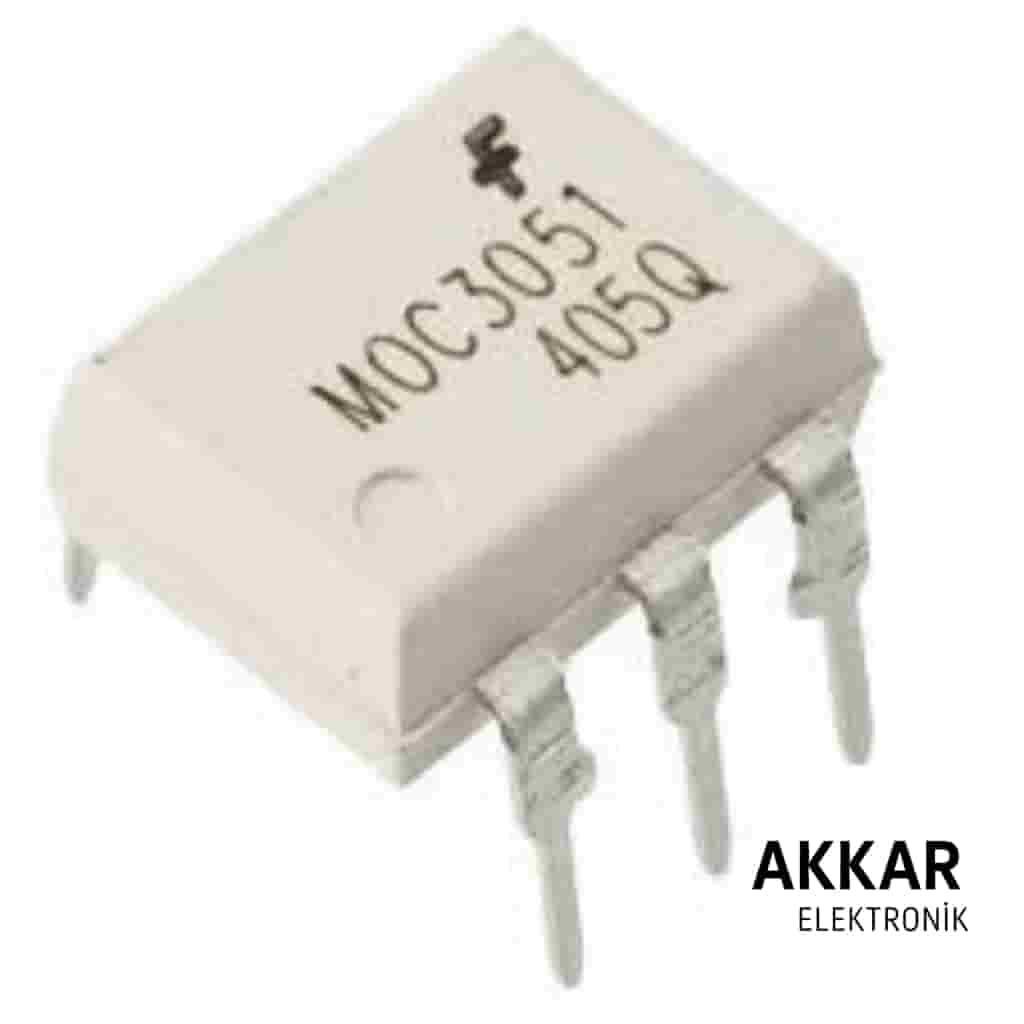 MOC3051 DIP-6 Triac Çıkışlı Optokuplör Entegresi