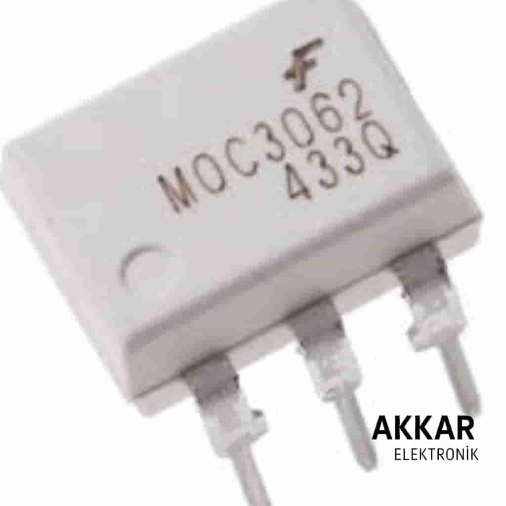 MOC3062 DIP-6 Triac Çıkışlı Optokuplör Entegresi