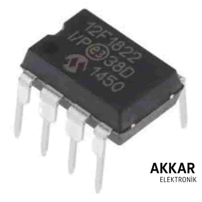 PIC12F1822 I/P 8-Bit 32MHz Mikrodenetleyici DIP8 Entegre 12F1822