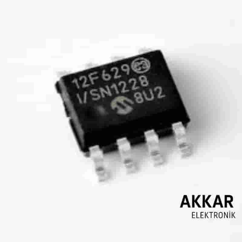 PIC12F629 I/SN SMD SOIC-8 8-Bit 20Mhz Entegre 12F629