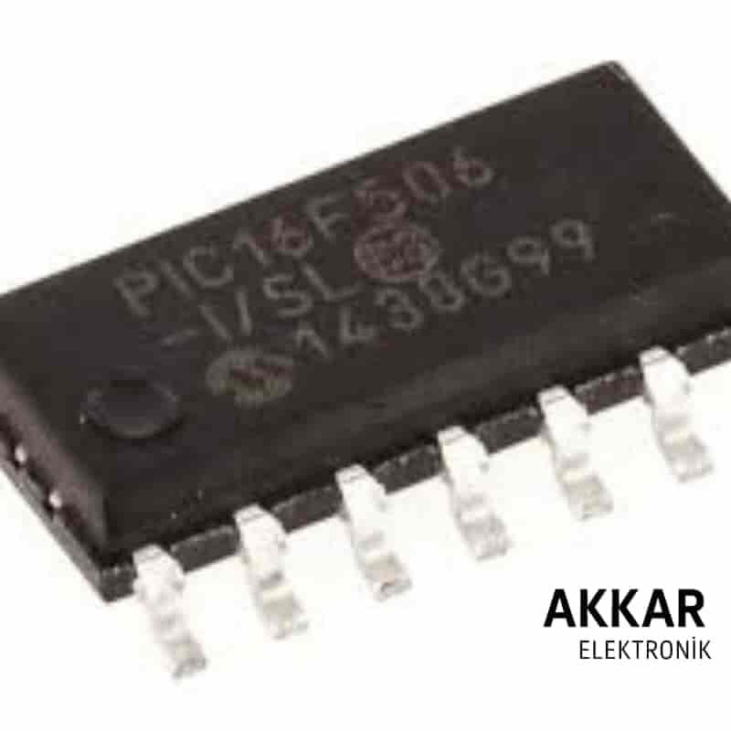 PIC16F506 I/SL SMD SOIC-14 8-Bit 20 MHz Entegre 16F506