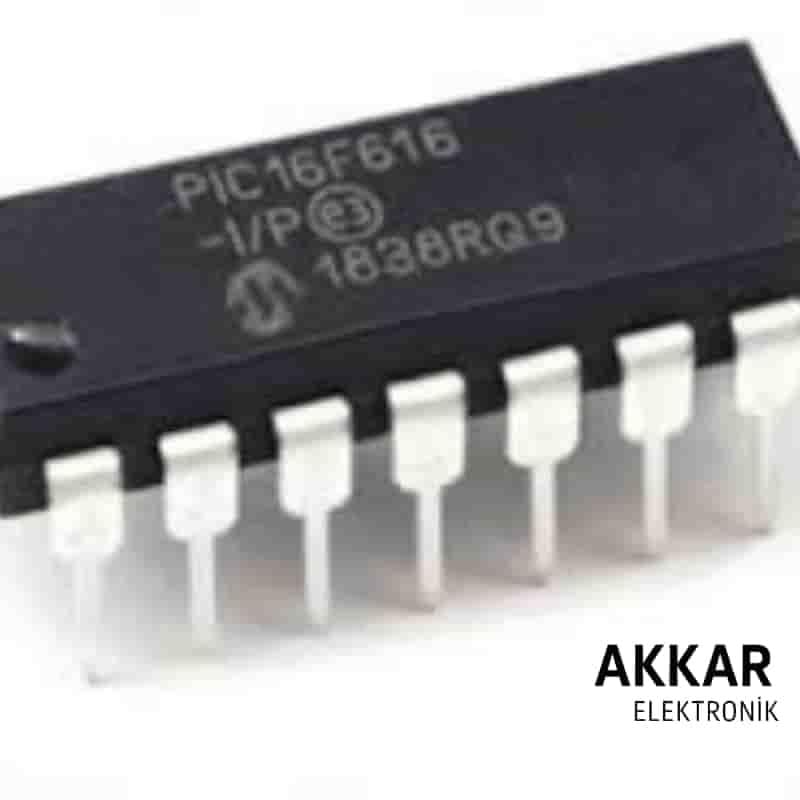 PIC16F616-I/P PDIP-14 8-Bit 20MHz Mikrodenetleyici Entegre
