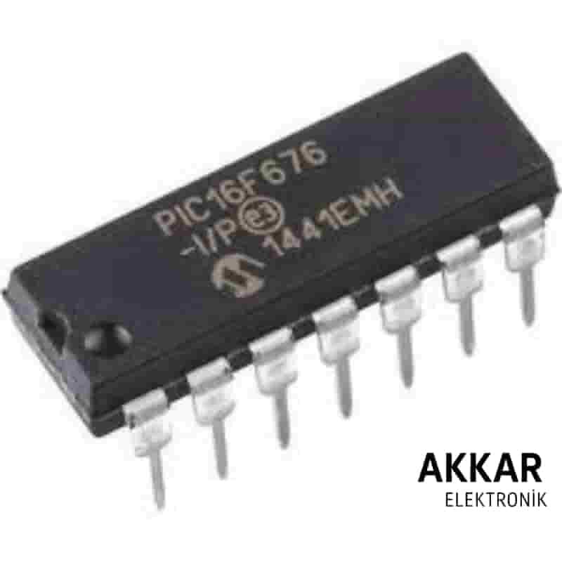PIC16F676-I/P DIP-14 8-Bit 20 MHz Entegre