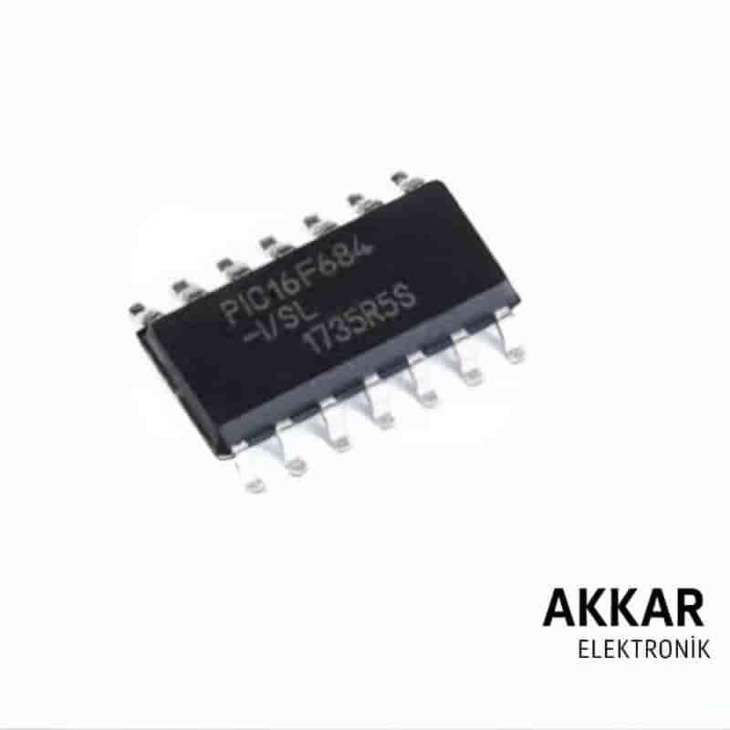 PIC16F684 I/SL SMD SOIC-14 8-Bit 20 MHz Entegre
