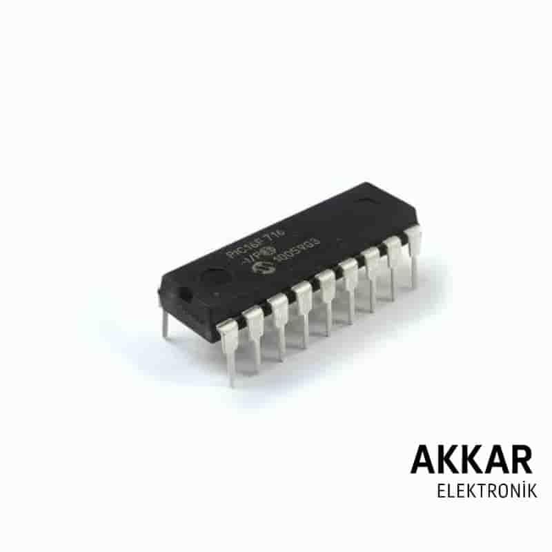 PIC16F716 I/P PDIP-18 8-Bit 20 MHz Mikrodenetleyici Entegre