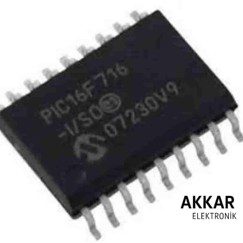 PIC16F716-I/SO 8-Bit 20Mhz SMD Entegre