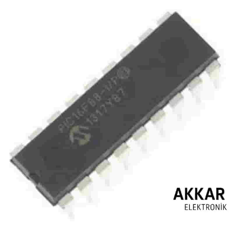 PIC16F88 I/P PDIP-18 8-Bit 20 MHz Mikrodenetleyici Entegre