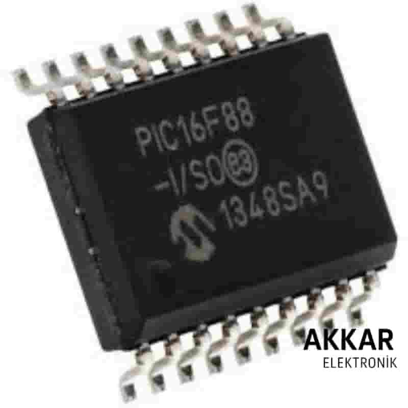 PIC16F88 I/SO SOIC-18 8-Bit 20MHz Mikrodenetleyici Entegre 16F88