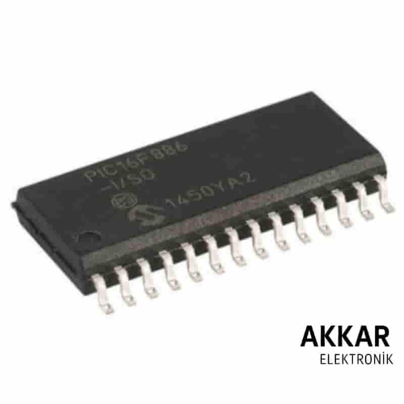 PIC16F886 I/SO SMD SOIC-28 8-Bit 20 MHz Entegre