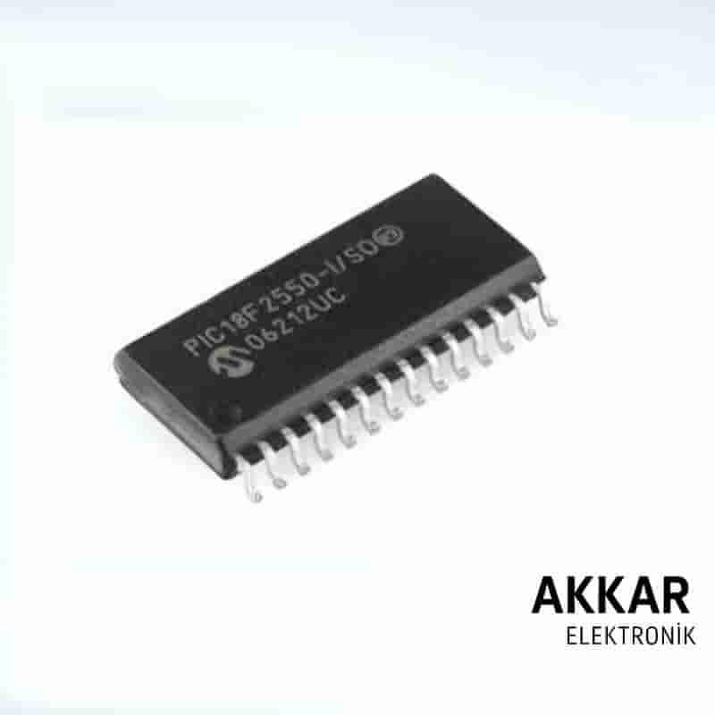 PIC18F2550 I/SO SMD SOIC-28 8-Bit 48MHz Entegre