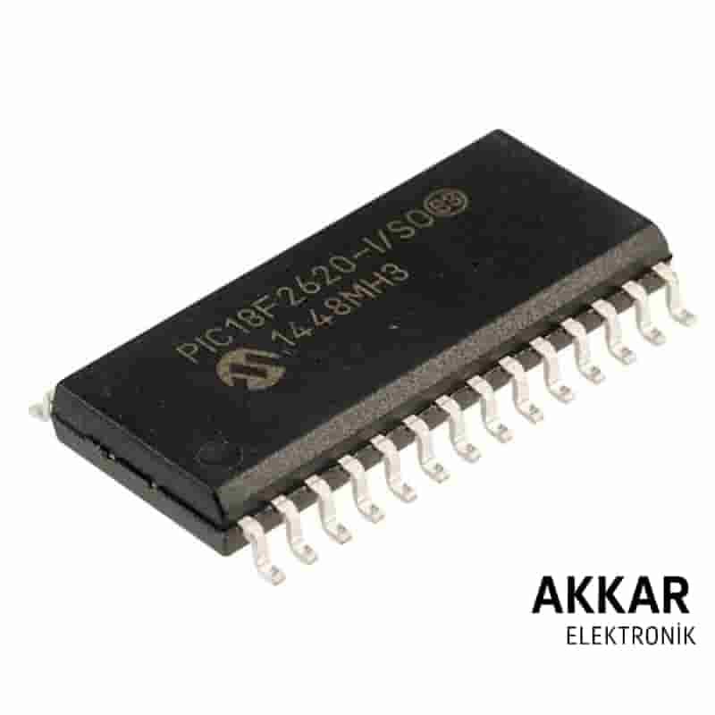 PIC18F2620 I/SO SMD SOIC-28 8-Bit 40MHz Entegre 18F2620