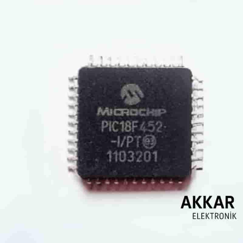 PIC18F452 I/PT SMD TQFP-44 8-Bit 40MHz Mikrodenetleyici