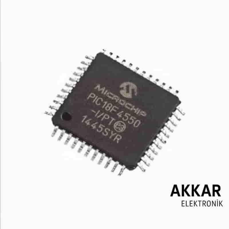 PIC18F4550 I/PT SMD TQFP-44 8-Bit 48MHz Entegre