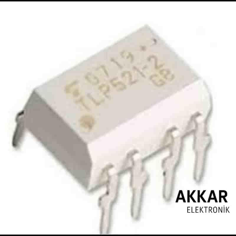 TLP521-2 DIP-8 Transistör Çıkışlı Optokuplör Entegresi