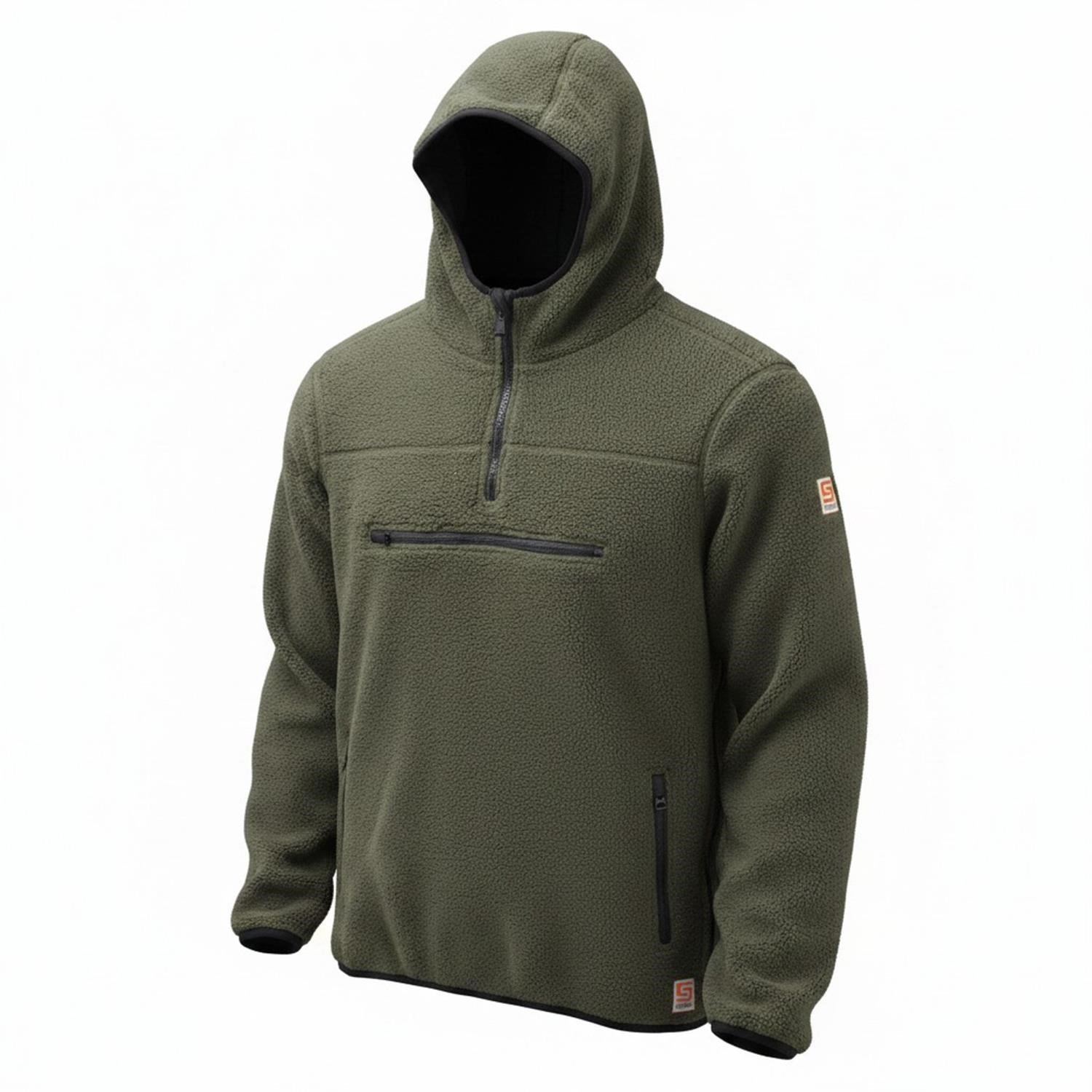 Superfly Kapüşonlu Yarım Fermuar Erkek Polar Sweatshirt SPF101222211632