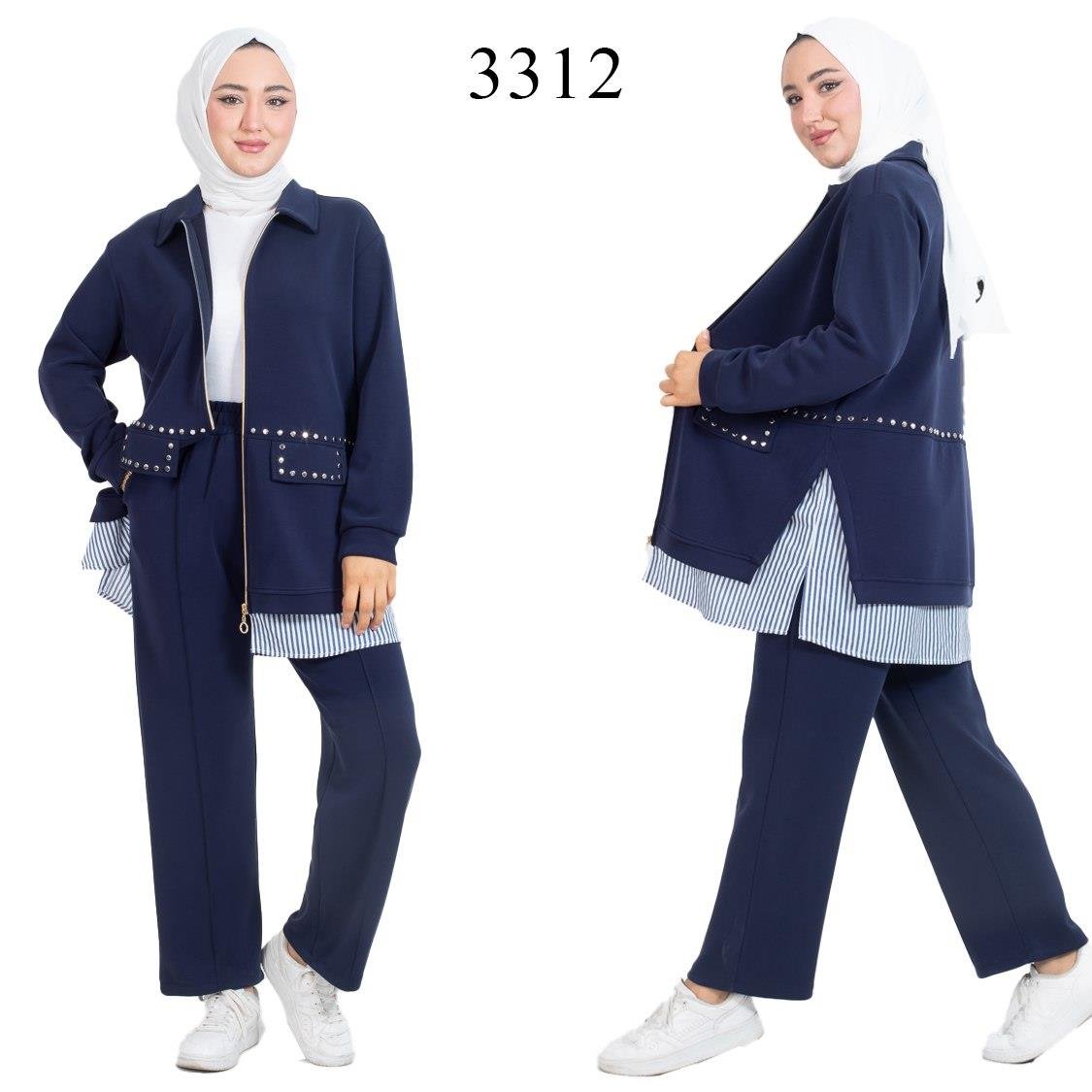 Lacivert Oysho Pantolunlu Takım 3312