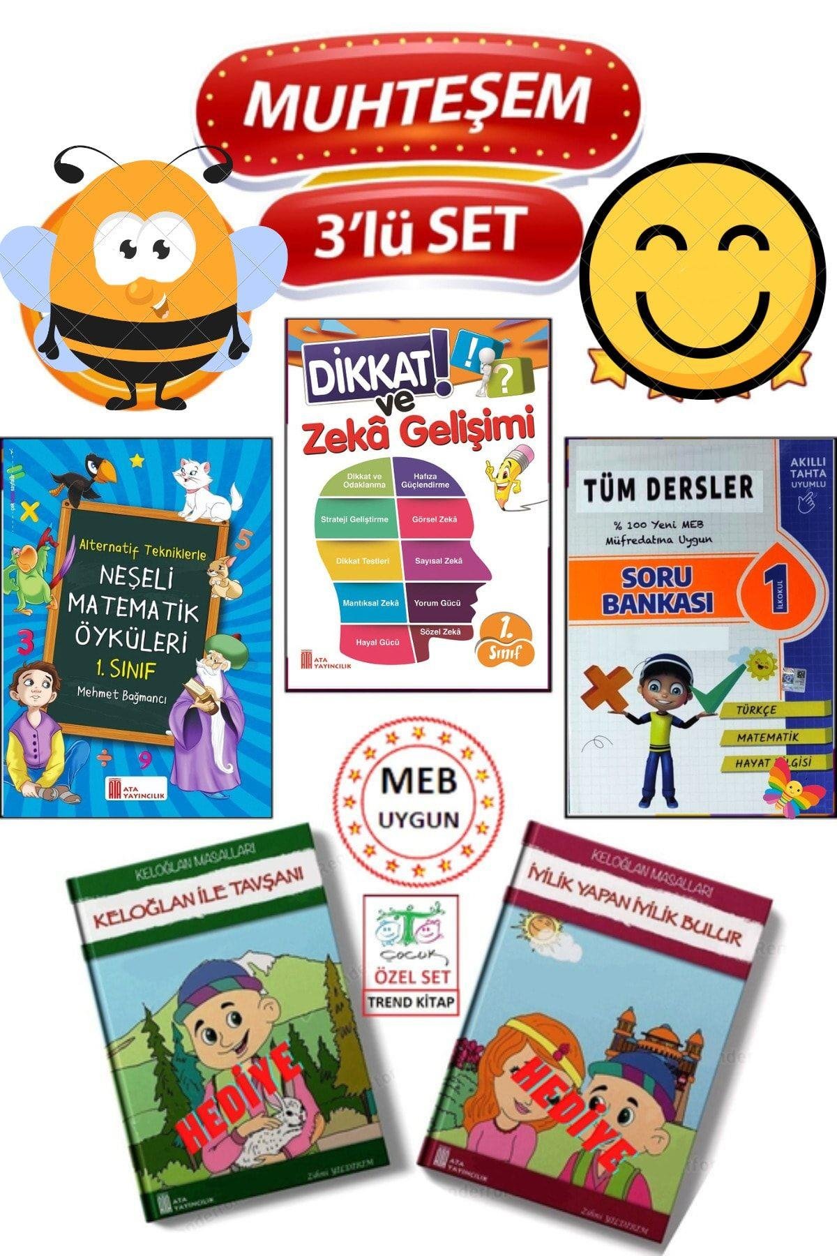 1. Sınıf Çalışma Seti Muhteşem 3'lü Set Ve Hikayeler