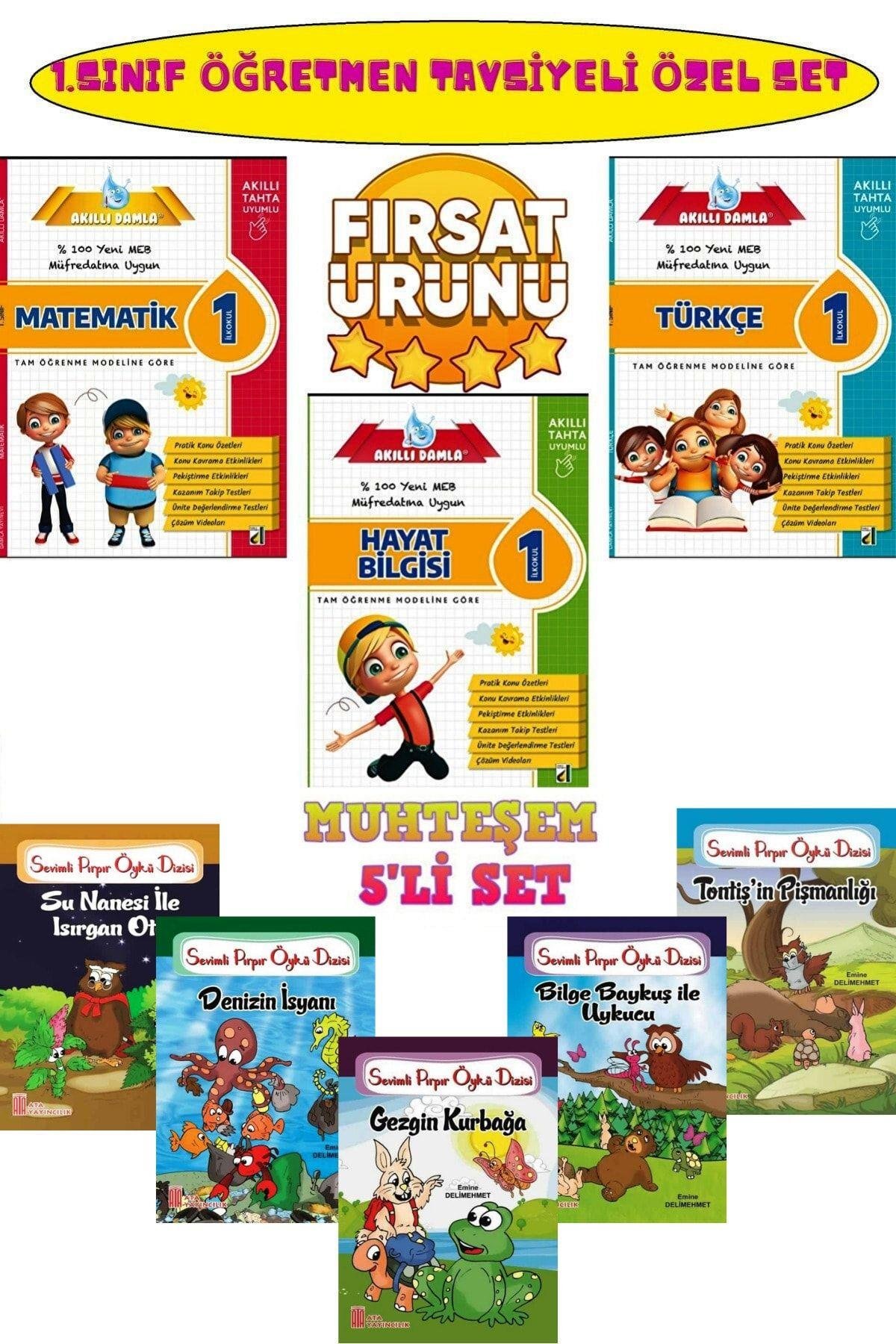 1. Sınıf Damla Çalışma Kitabım 3'lü Set Matematik Türkçe Soru Bankası