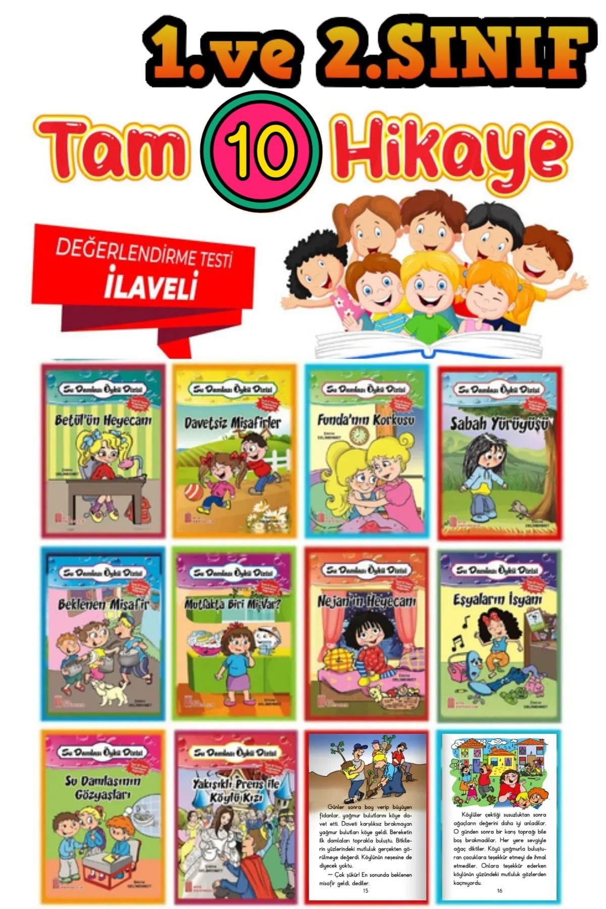 1.sınıflar Için Kitap Okumayı Sevdiren Harika 10'lu Hikaye Kitabı Seti